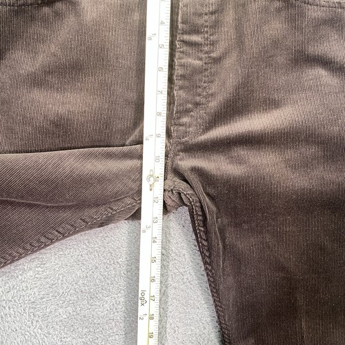 Pantalone vintage Levi's 505 marrone velluto a coste uomo 34x32 (34x32,5) bianco linguetta USA - Foto 7 di 23