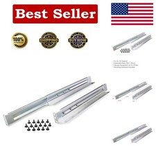 Adjustable 4-Post Rack Mount Rail Kit in Polished Silver - For 18.5" to 29" Gear