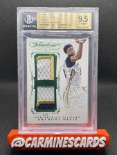 2014-15 Panini Flawless Dual Patches Emerald Anthony Davis BGS 9.5 Game-Used /5