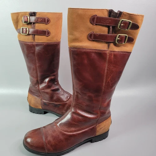 Scarpe stivali invernali alti donna Ugg Australia Barolo misura 7 5 punta a cappuccio marrone