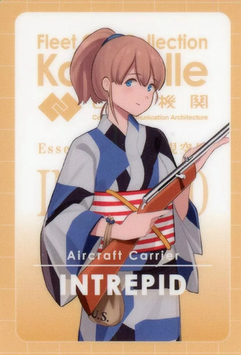 Candy Toy Trading Cards Intrepid Normal Kancolle Wafer Operation 2 Lawson Loppi