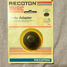 Recoton 42RJ 45 RPM Record Turntable Spindle Dome Adapter, Black Universal