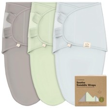 3-Pack Organic Baby Swaddle Sleep Sacks - Swaddles for Newborns, Infant 0-3 Mont
