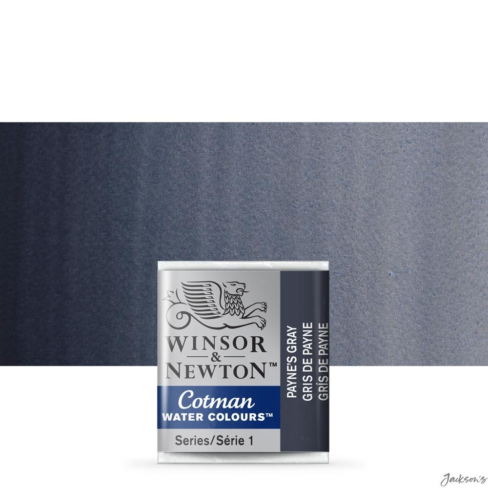 Winsor & Newton Cotman Watercolour Half Pan Payne's Grey 465 Painting Colour