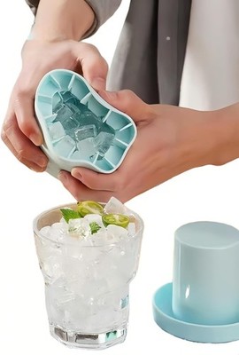 3D Upgraded Silicone Ice Cube Tray with Easy Release-30 Cubes,