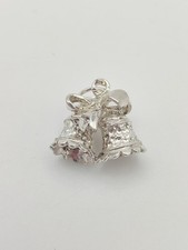 Vintage 925 Sterling Silver Bells Charm Pendant