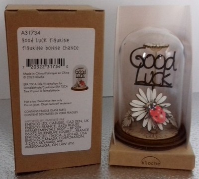 Kloche Glaskuppel Figur (Enesco): Good Luck (A31734), Marienkäfer: 2023