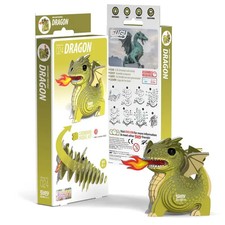 Eugy Green Dragon 3D Puzzle by Safari 2"L X 2"H STEM Arts Crafts