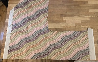 Kravet Lee Jofa Groundworks Water Stripe Embroidery Remnant Rose/Raisin GWF-310