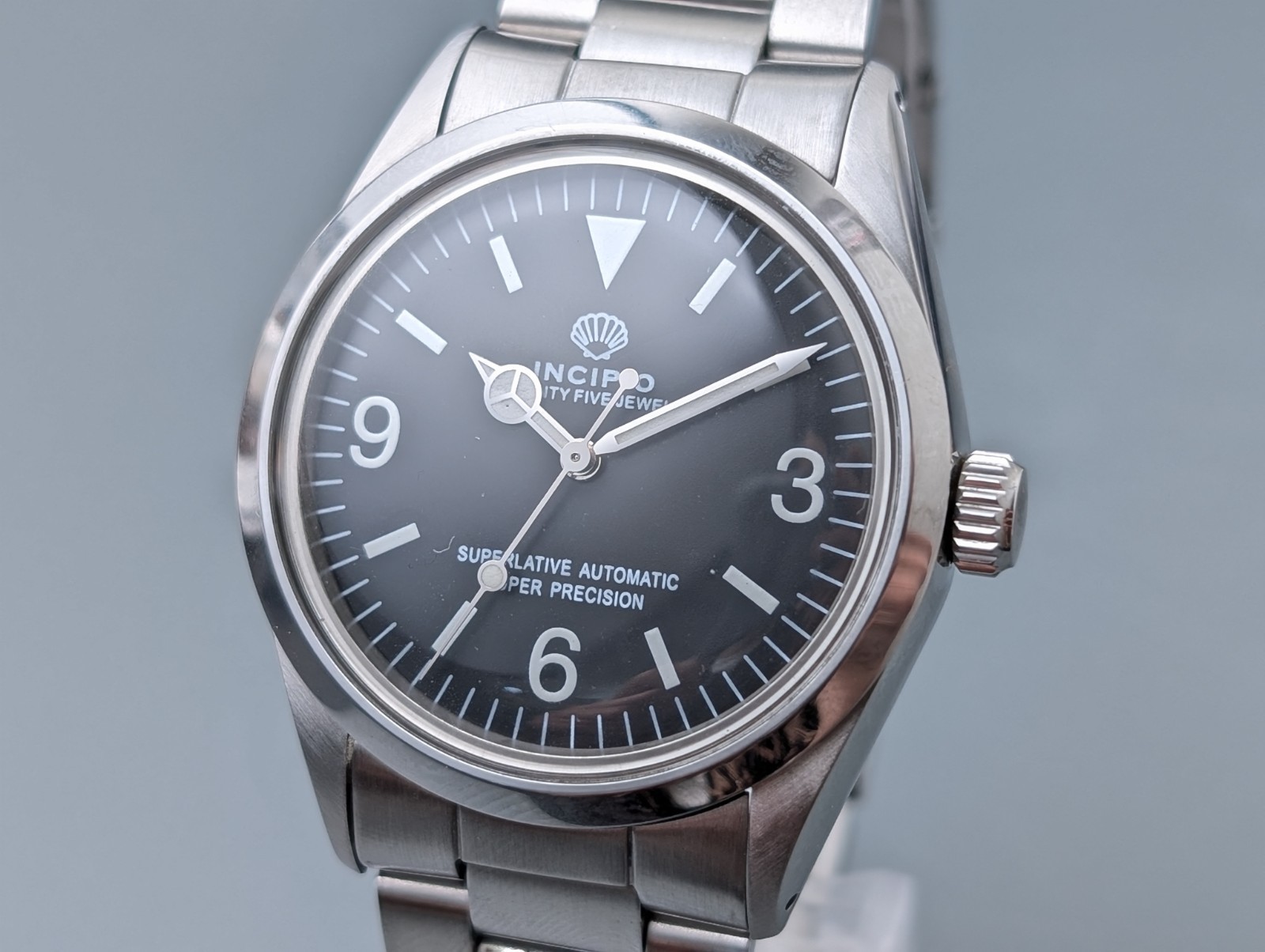 2002 INCIPIO 8 Super Precision 25 Jewels Automatik Herrenuhr Explorer 1016