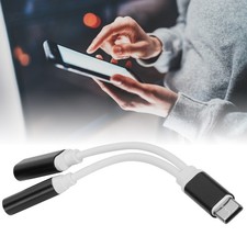  Black TypeC Charge Aux Adaptor High Hardness TypeC To 3.5mm Headphone Part  