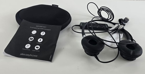 Jabra BIZ 2400 II USB UC Stereo Headset Noise Cancelling Mic w/ Case & Manual - Afbeelding 3 van 13