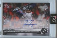 Freddie Freeman 2021 Topps Now World Series Auto Autograph Atlanta Braves 81/99