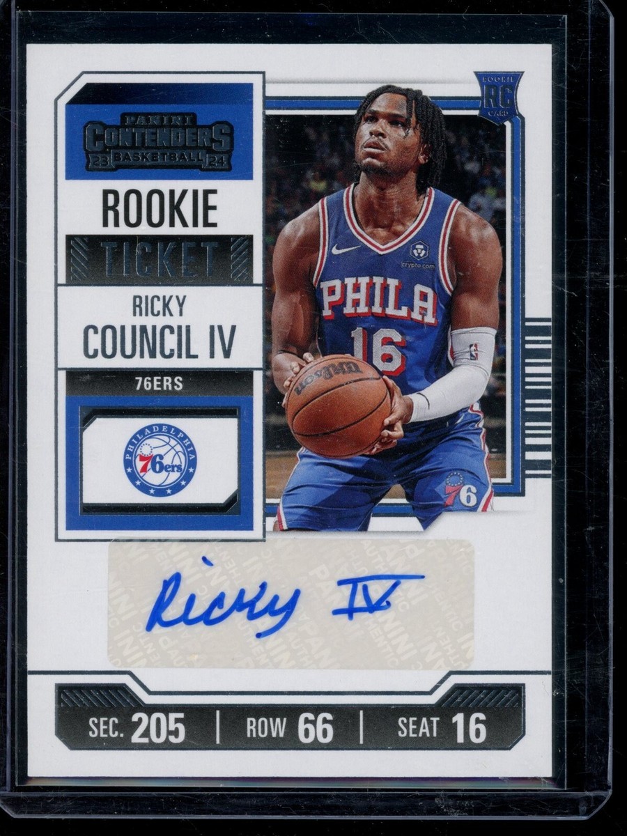 2023-24 Contenders Ricky Council IV Rookie Ticket Auto #159