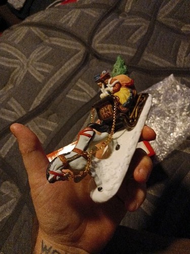 Dickens Collectable Accessories Porcelain Sleigh Vtg NWOT Christmas Horse - Picture 3 of 3