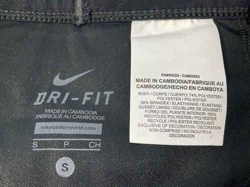 NIKE RUNNING Dri Fit Black & Blue Fitness Pants. Size Small. Inseam 27.5”. NEW. - Picture 6 of 7