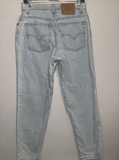Vintage USA Levi's 551 Women Jeans 10 Petite Relaxed Tapered 90s Light Blue Wash