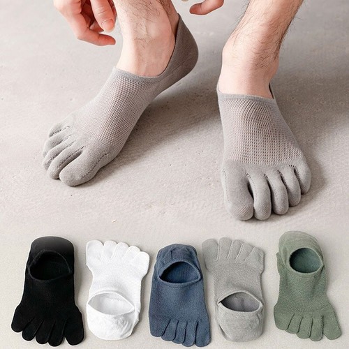 1/2/4x Men Five Toe Socks Absorbent Stockings Cotton Soft Five Fingers SOCKS - Picture 4 of 25