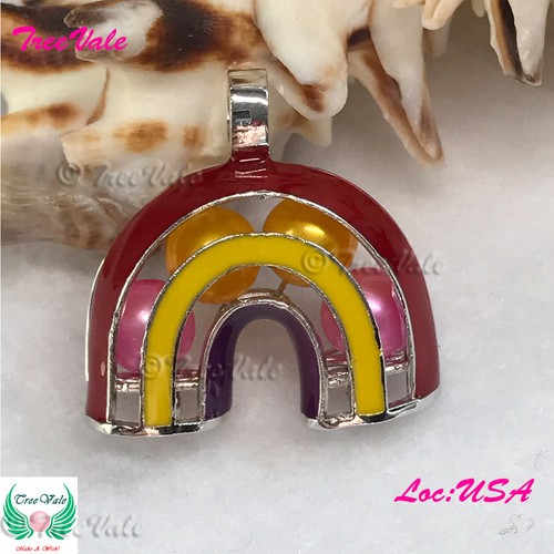 Rainbow Bridge - Plateado - Colgante Jaula de Perla de Locket - Sostén 6 mm - 8 mm - Imagen 4 de 4