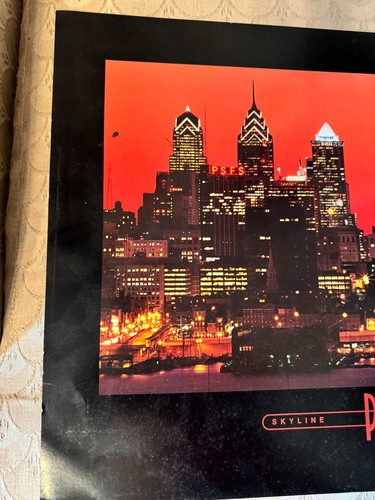 Jerry Driendl 1995 Philadelphia Skyline Art Print - 36 Inch x 14 Inch - Picture 2 of 13