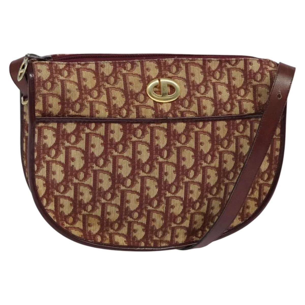 Sac bandoulière Christian Dior trotteur toile rouge authentique 115938
