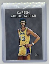 Kareem Abdul-Jabbar Limited Edition Artist Signed Los Angeles Lakers Card 4/10