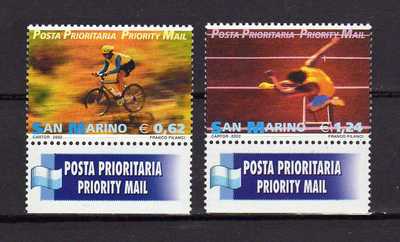 15007) SAN MARINO 2002 MNH** New** - Sport Priority Mail 2v