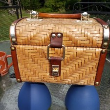 Vintage Handmade in Hong Kong Wicker Bag pocketbook purse