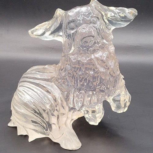 Dorothy Thorpe Clear Resin Pekingese Foo Dog Sculpture Figurine MCM 1960s Mexico - Picture 23 of 24