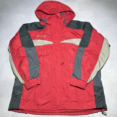 Columbia Sportswear Cross Terra CXT Red Zip Hooded Jacket Men s Size Large