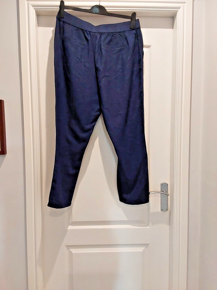 morrisons Nutmeg ladies drawstring navy blue trousers Size 18 no labels