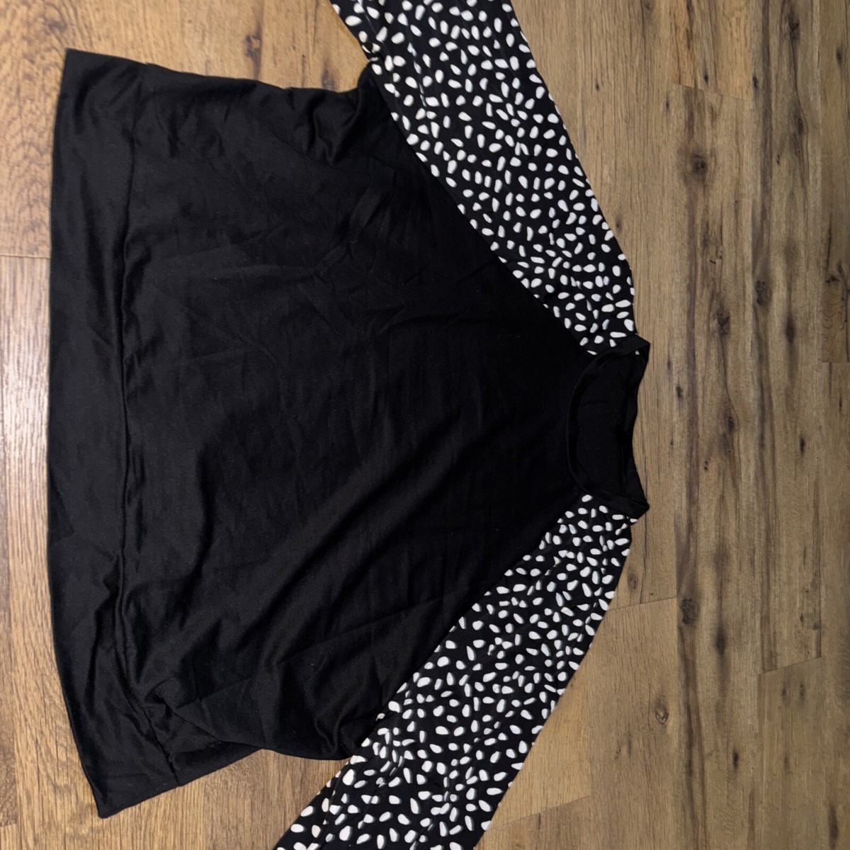 Shein Curve 4xl Polka Dot Sleeve Shirt With Banded Bottom Hem | eBay