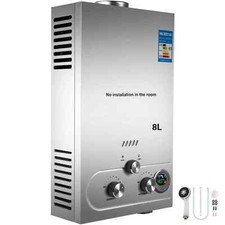 Vevor Lpg Propane Gas 8l Hot Water Heater Tankless Instant Boiler Outdoor Rv Hot