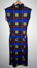 Shein Modely Plaid Self Tie Bodycon Dress Womens Size Large Mulitcolor Plaid