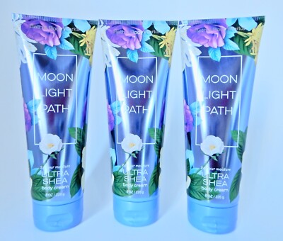 BATH BODY WORKS MOONLIGHT PATH 24 HOUR MOISTURE ULTRA SHEA BODY CREAM  8oz 667539385239|
