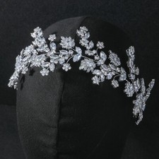Fashion Cubic Zircon Crystal Wedding Soft Headbands Crystal Evening Hairband