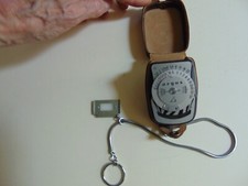 Vintage Argus L3 Camara Light Meter With Case/Chain From Germany Untested