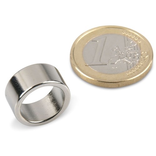 5 x Ringmagnet / Magnetring Ø 16/12,5 x 8 mm, Neodym N42, Nickel - hält 950 g - Bild 3 von 3