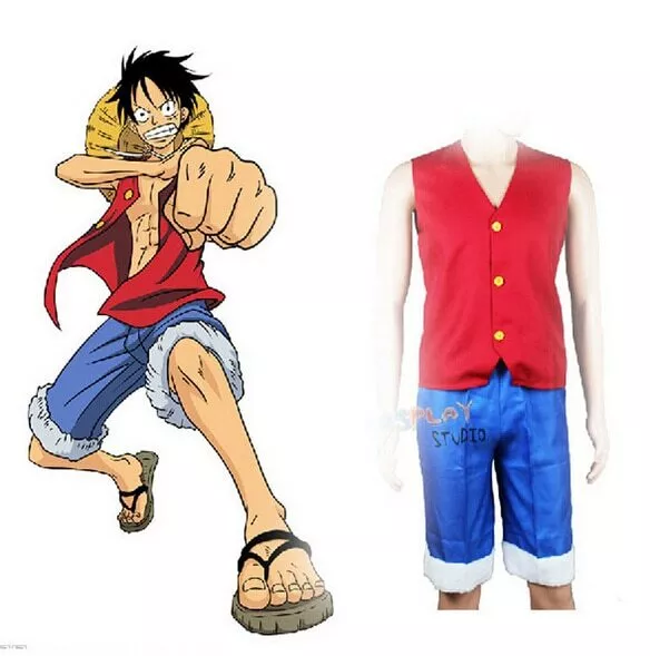 Compra online de Anime macaco d luffy cosplay traje para homens