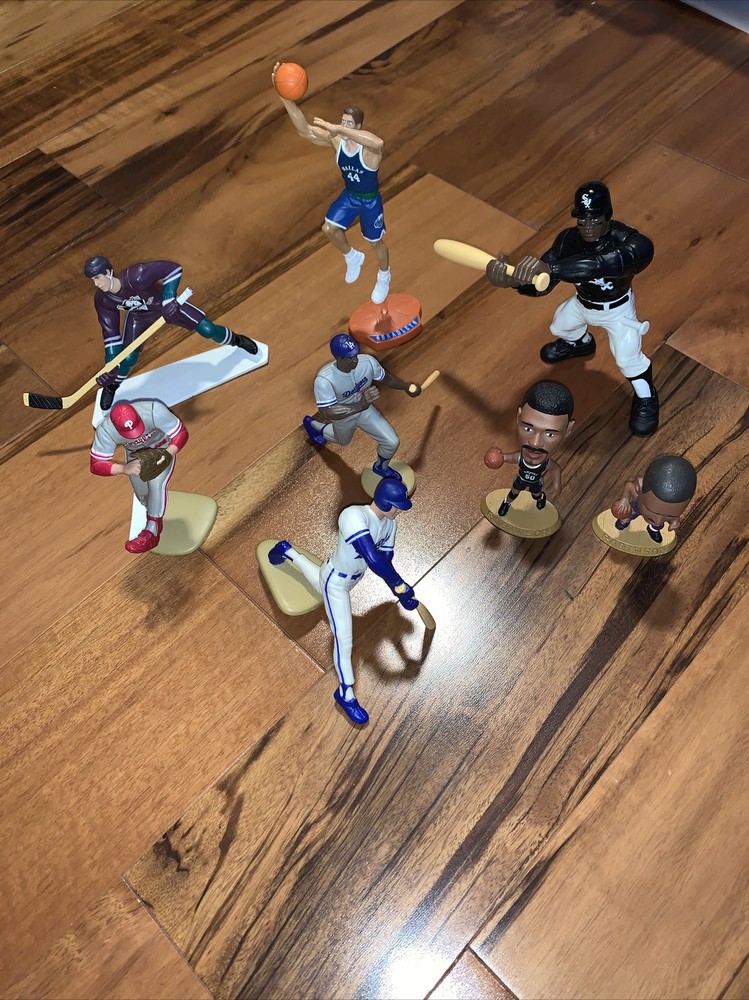 1990s Sports Figurine Lot: MLB, NBA, NHL Various Types