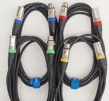3m microphone cable XLR DMX cable OFC copper 4 pieces each 3m long incl. Cable Hook and Loop