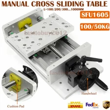 CNC XYZ Axis Manual Linear Module SFU1605 Ballscrew Rail Sliding Table Actuators