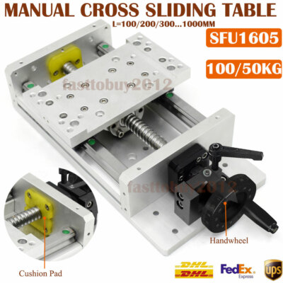 CNC XYZ Axis Manual Linear Module SFU1605 Ballscrew Rail Sliding Table Actuators