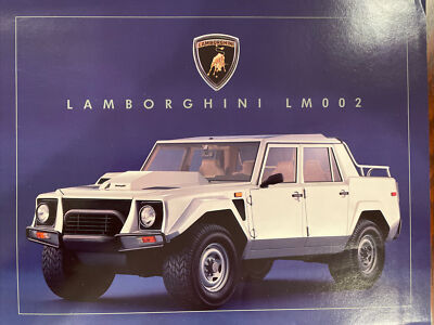 FACTORY BROCHURE LAMBORGHINI LM002 SINGLE PAGE SPEC SHEETS