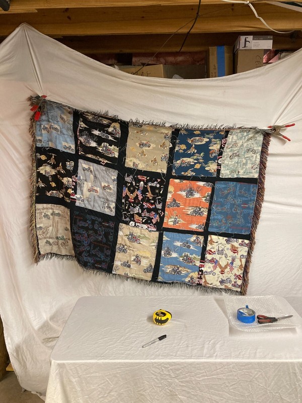 Harley Davidson patchwork quilt-hand made