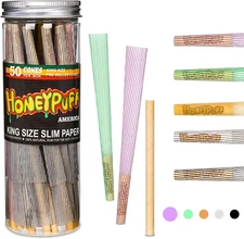 Colorful Pre Rolled Cones, 50 Pack King Size Preroll Cones Rolling Papers, Pre R