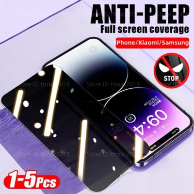 HD PRIVACY PanzerFolie Anti Spy Displayschutz Folie Echt Glas Folie Anti Peeping