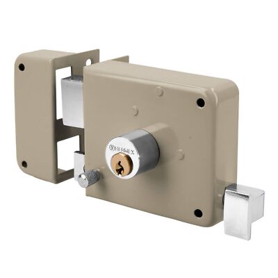 Truper 43582 / CS-70IB - Deadbolt Left Rim Door Lock Set