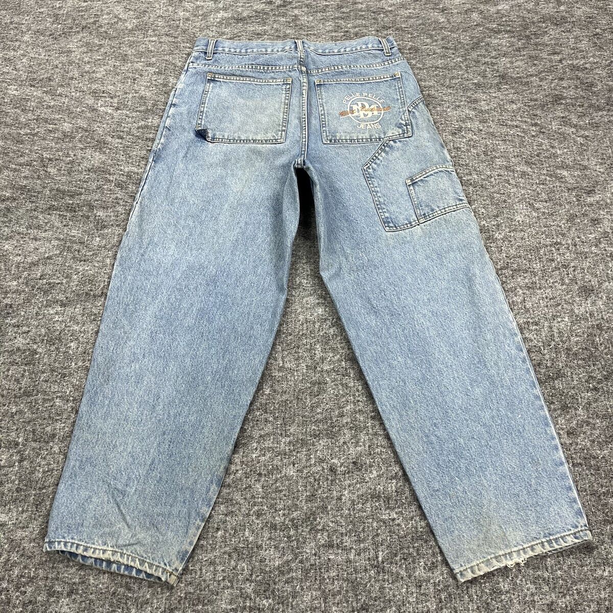 Pelle Pelle Jeans Mens 38 Blue Denim Y2K Baggy Skater Hip Pelle Pelle Jeans Mens 38 Blue Denim Y2K Baggy Skater Hip
