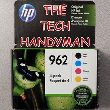 4-PACK HP GENUINE 962 BLACK COLOR INK RETAIL BOX OFFICEJET PRO 9015 9015e
